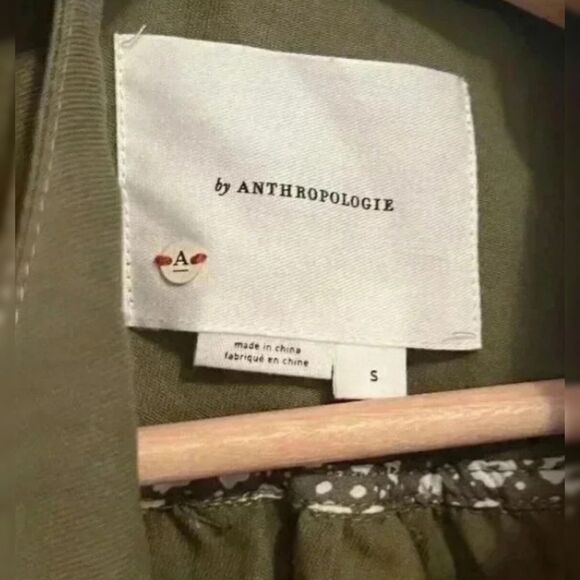 Anthropologie Oversized Green Utility Ruffle Jacket Size Small Medium - Picture 14 of 15